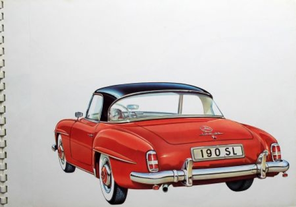Mercedes-Benz 190 SL Roadster Coupe Modelprogram 1960 Carbrochure (0886)